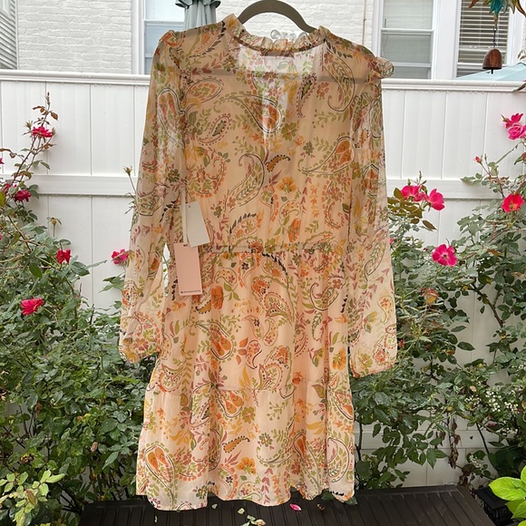 Black Tape_ Women’s Paisley Print Elastic -Waist Minidress - Large - Picture 10 of 15